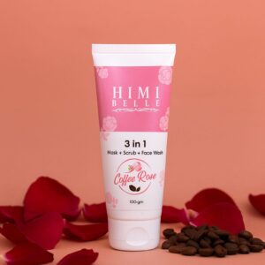 HIMI BELLE 3-in-1 Coffee Rose Face Wash | Mask + Scrub + Cleanser